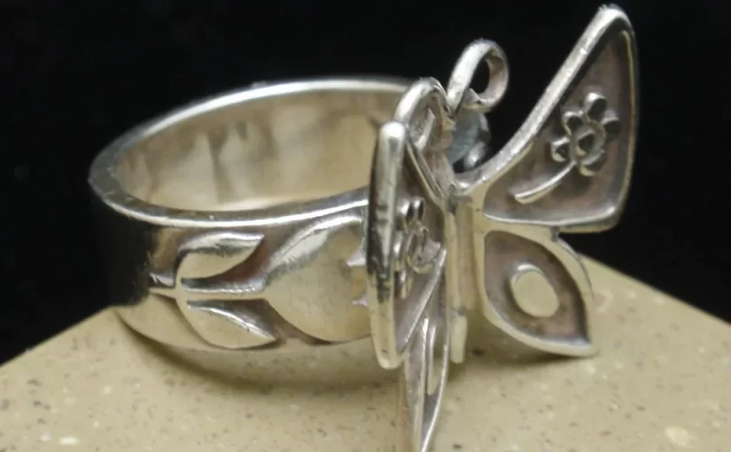 James Avery butterfly ring