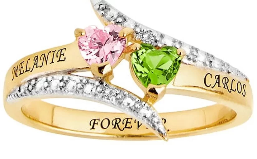 couple birthstone ring