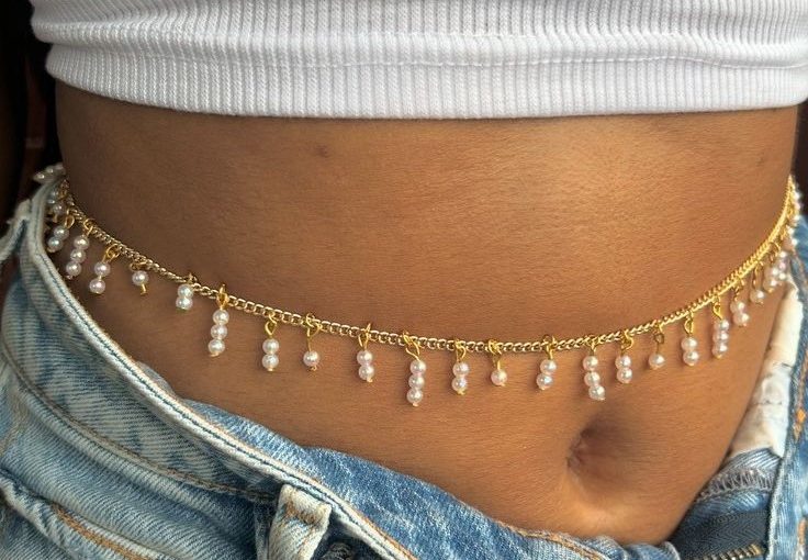 pearl waist chain