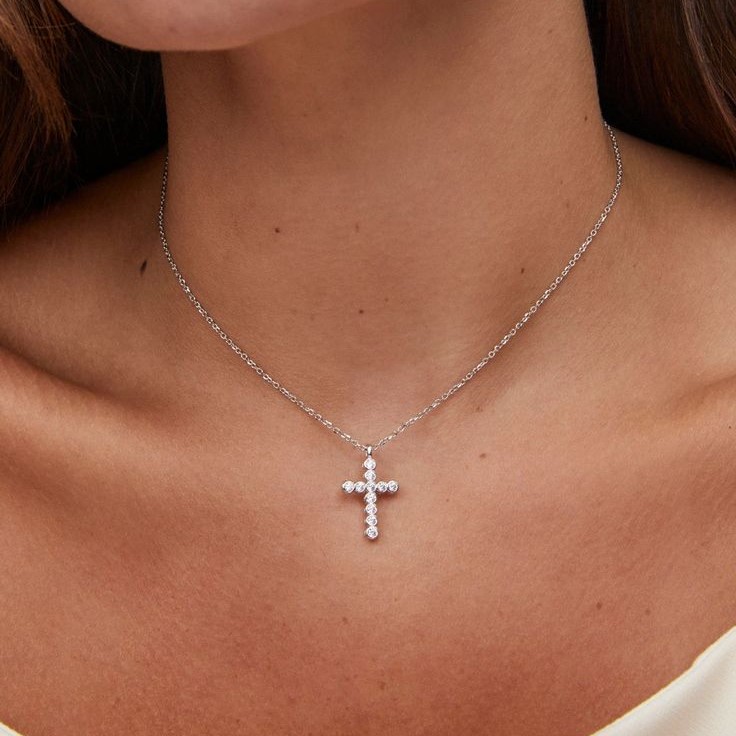 crystal cross necklace