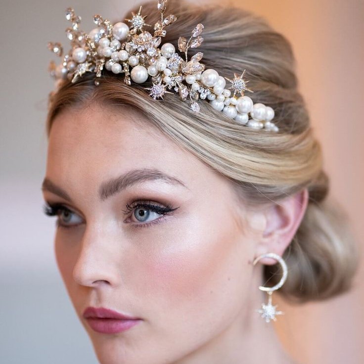 bridal pearl headpieces