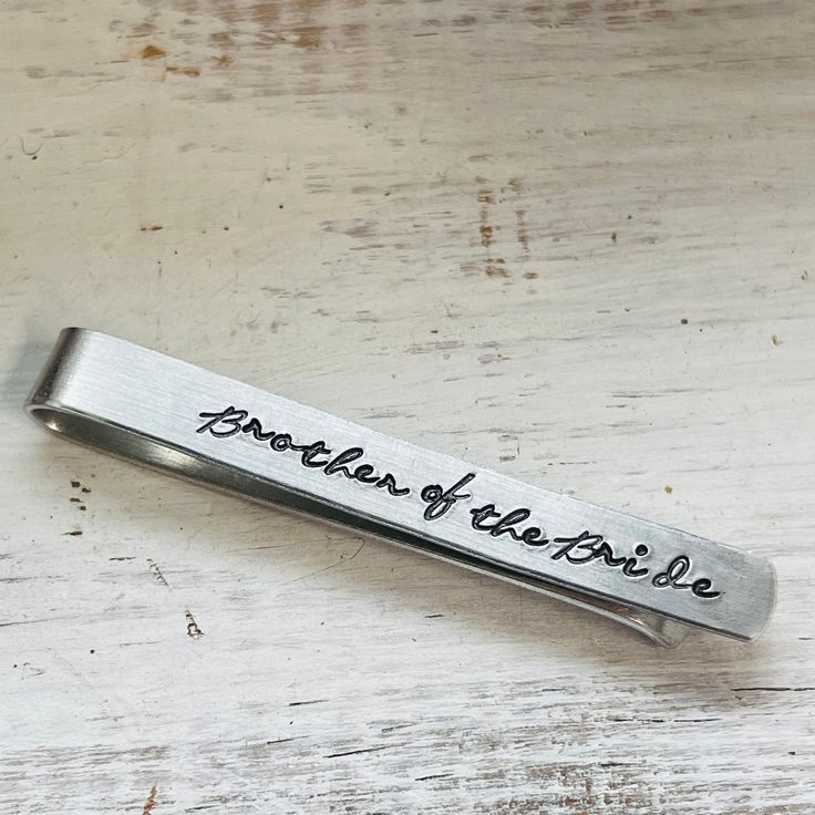 engraved tie clip