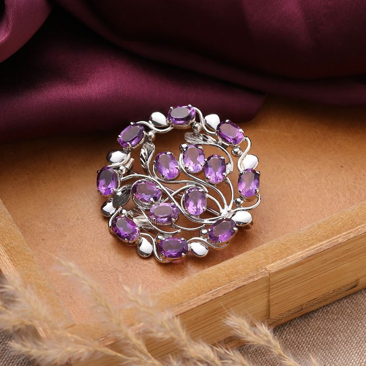 amethyst brooch