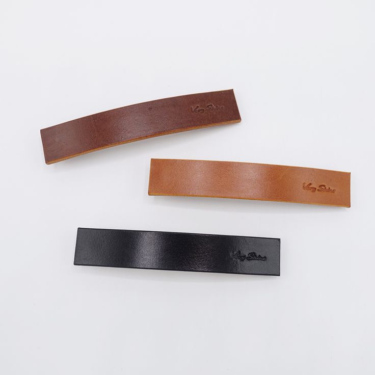 leather barrette