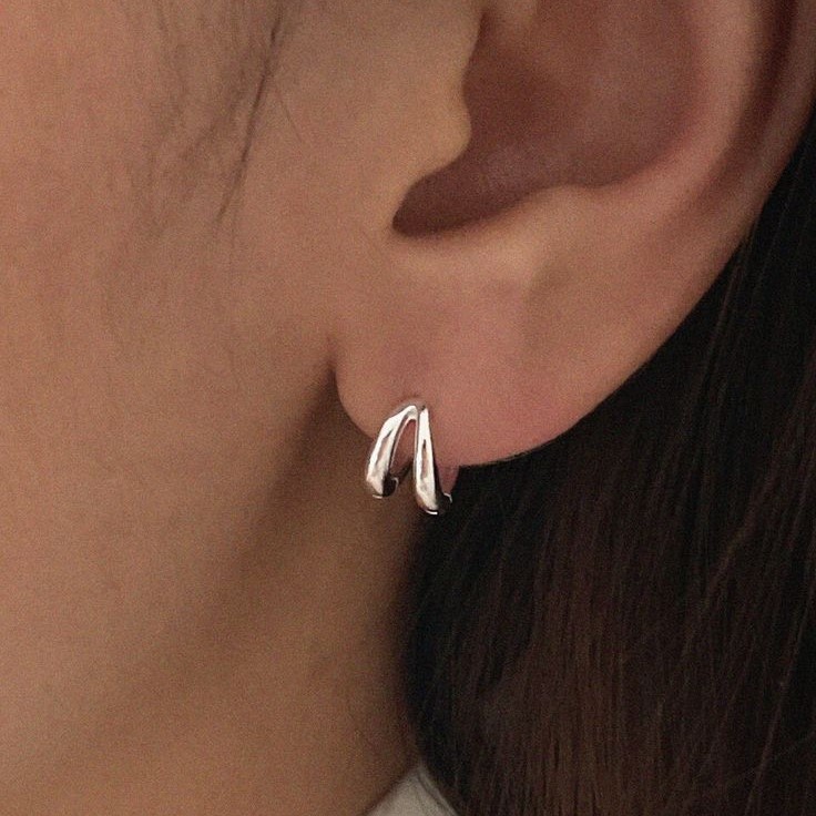 silver hoop earrings